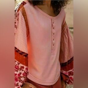 FREE PEOPLE LIGHT MAGIC HENLEY TOP